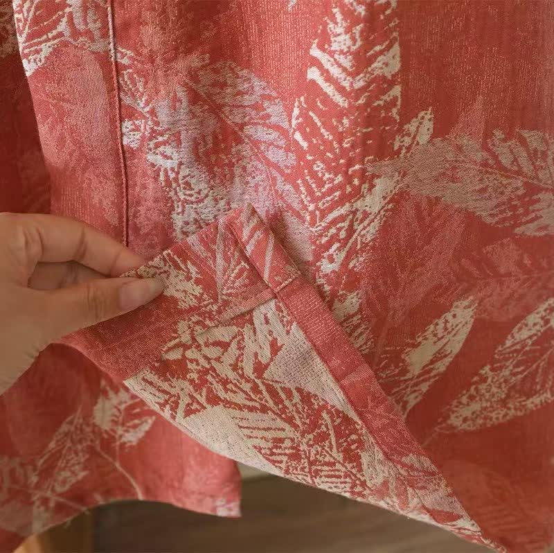 Peignoir de style kimono en gaze de coton à motif de feuilles de corail - image 8