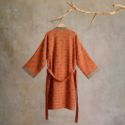 Peignoir de style kimono en gaze de coton à motif de poisson - image 2