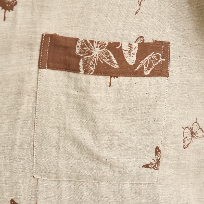 Peignoir kimono élégant en coton à motif papillon - image 13