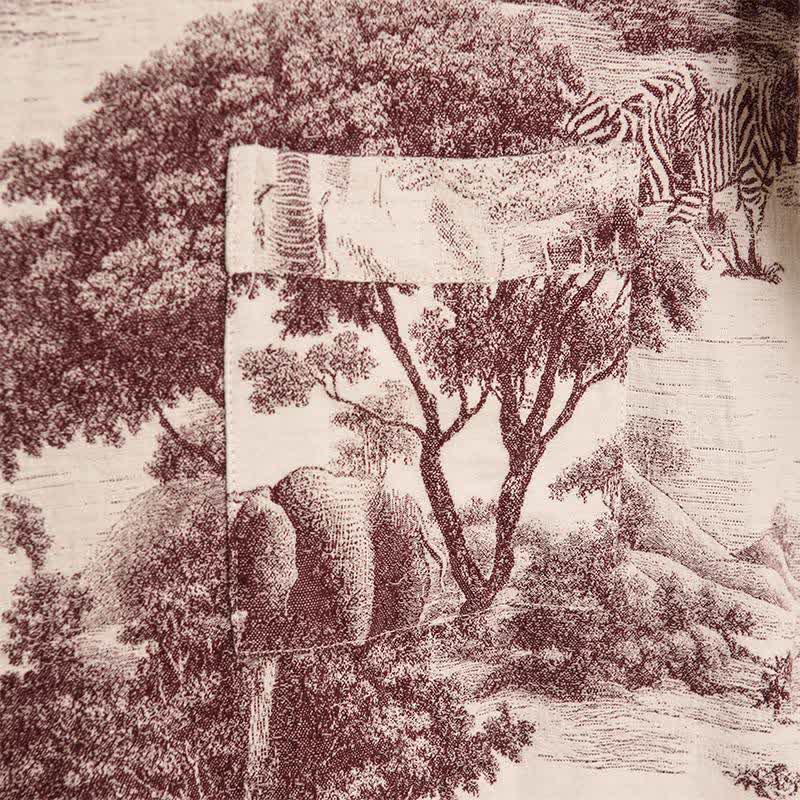 Peignoir kimono en coton à imprimé toile de Jouy - image 15