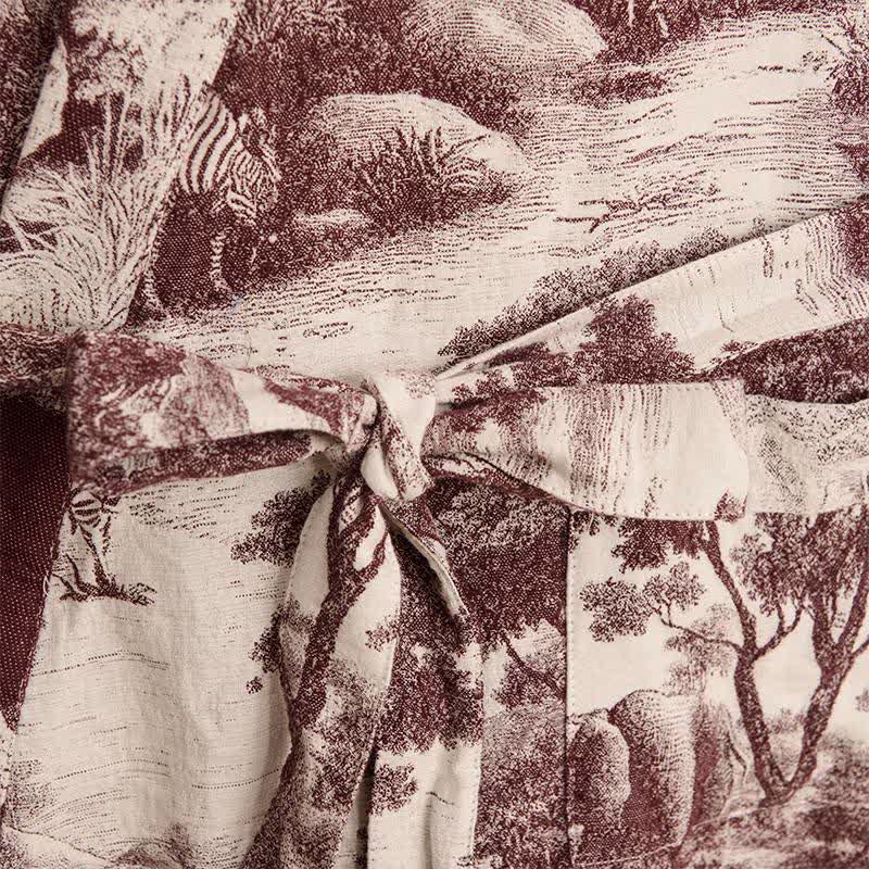 Peignoir kimono en coton à imprimé toile de Jouy - image 16