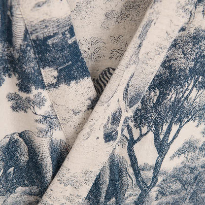 Peignoir kimono en coton à imprimé toile de Jouy - image 3