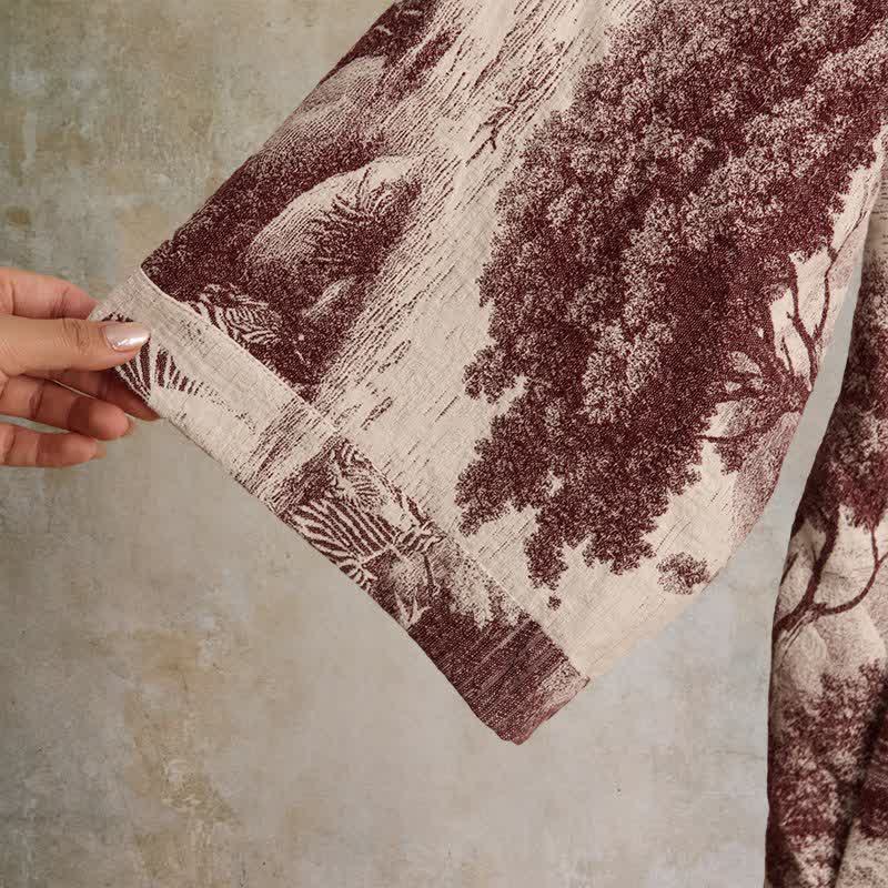 Peignoir kimono en coton à imprimé toile de Jouy - image 14