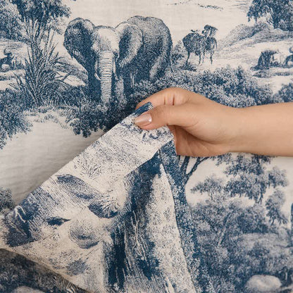 Peignoir kimono en coton à imprimé toile de Jouy - image 7
