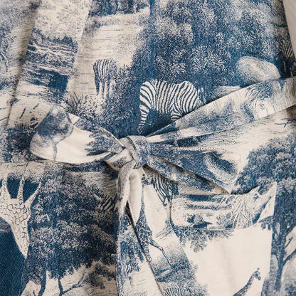 Peignoir kimono en coton à imprimé toile de Jouy - image 5