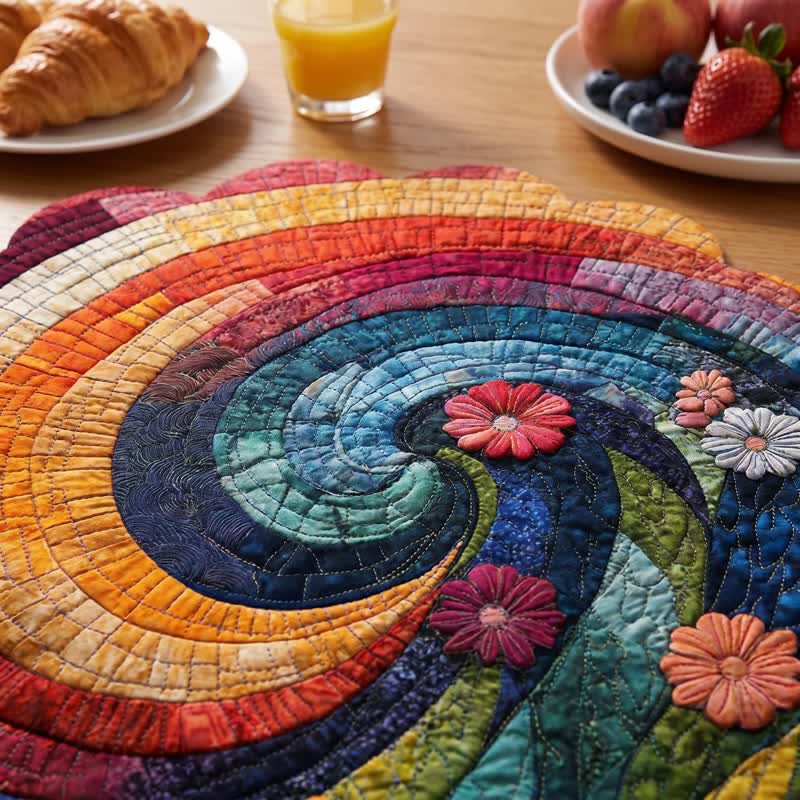 Set de table Ownkoti Rainbow Swirl Boho en polyester - image 5