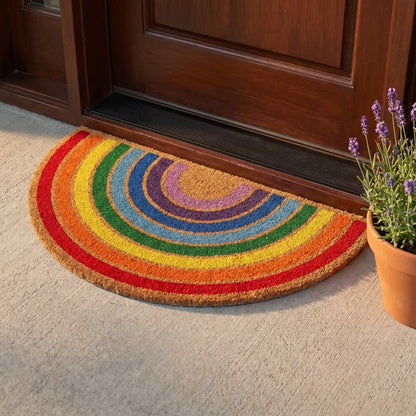 Tapis d'entrée antidérapant en fibre de coco Ownkoti Rainbow - image 1