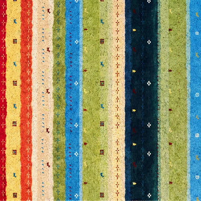 Tapis Ownkoti Boho à rayures arc-en-ciel en PVC antidérapant - image 6