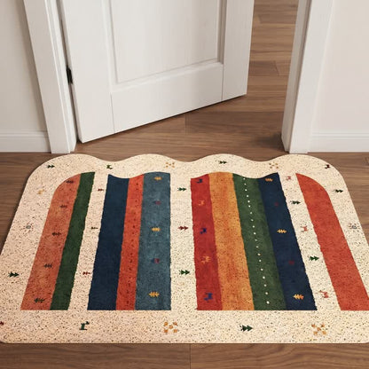 Tapis de porte Ownkoti Vintage Tribal Arc-en-ciel en PVC - image 3