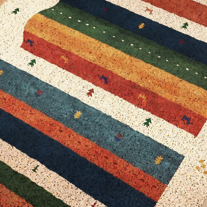 Tapis de porte Ownkoti Vintage Tribal Arc-en-ciel en PVC - image 4
