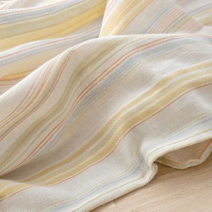 Ensemble de literie Ownkoti Nordic à rayures multicolores en coton lavé - image 5