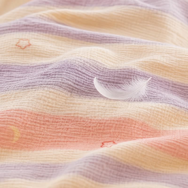 Parure de lit Ownkoti Pastel Stripe Starry Triple Gaze - image 5
