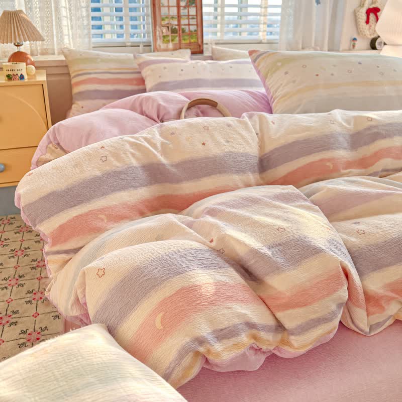 Parure de lit Ownkoti Pastel Stripe Starry Triple Gaze - image 2