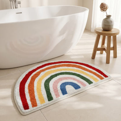 Tapis de bain Ownkoti Rainbow Arch en faux cachemire - image 3