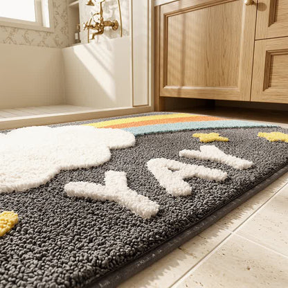 Tapis de bain Ownkoti YAY Rainbow en faux cachemire - image 5