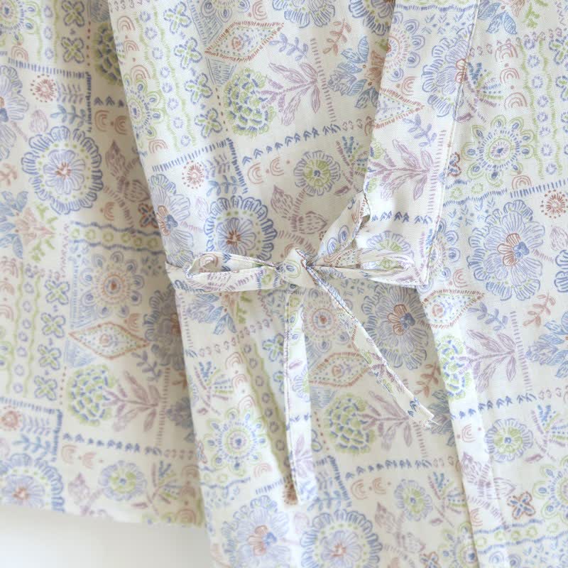 Kimono ethnique vintage en coton à motif floral Ownkoti - image 10