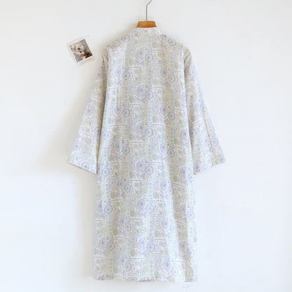 Kimono ethnique vintage en coton à motif floral Ownkoti - image 5