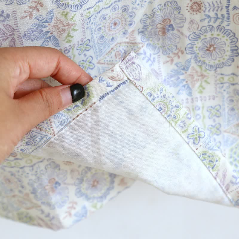 Kimono ethnique vintage en coton à motif floral Ownkoti - image 13