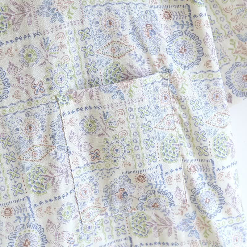 Kimono ethnique vintage en coton à motif floral Ownkoti - image 11