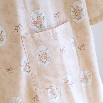 Peignoir kimono en coton Ownkoti à motif rose et nœud. - image 9