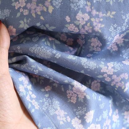 Kimono Ownkoti en coton bleu rustique à fleurs - image 8