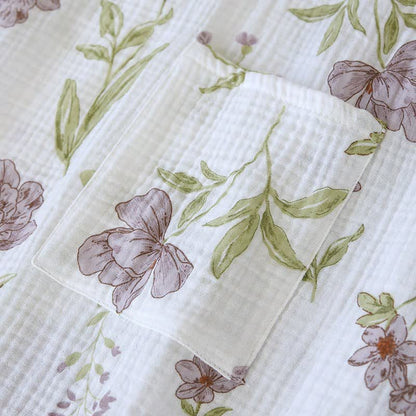 Kimono en coton à fleurs violettes Ownkoti - image 6