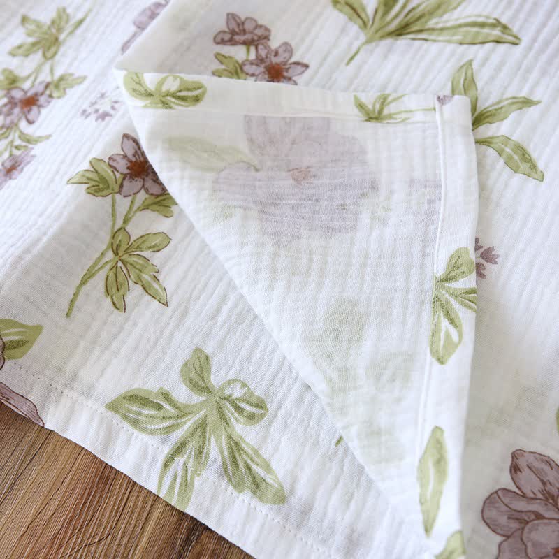Kimono en coton à fleurs violettes Ownkoti - image 10
