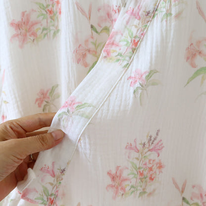 Kimono Ownkoti rose à fleurs en pur coton - image 7