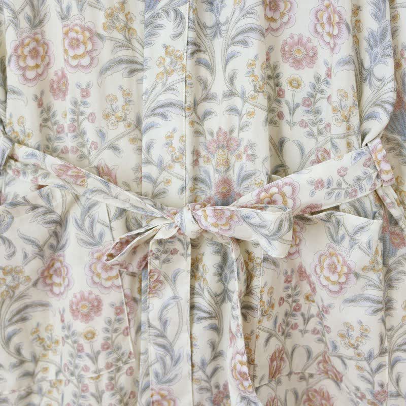 Peignoir kimono Ownkoti en gaze de coton à motif floral avec poche - image 8
