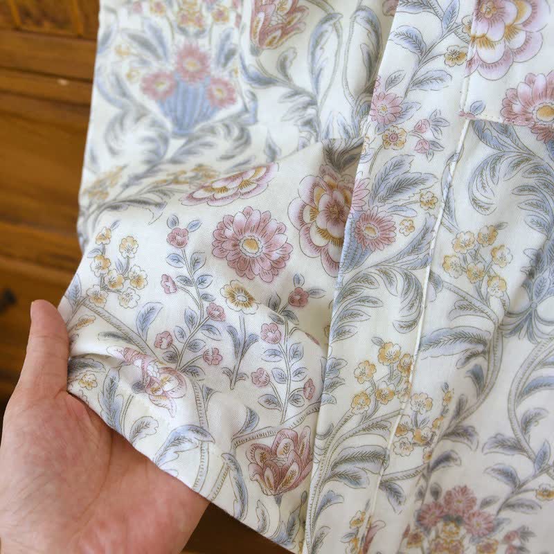 Peignoir kimono Ownkoti en gaze de coton à motif floral avec poche - image 11