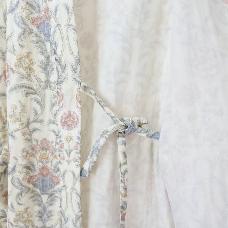 Peignoir kimono Ownkoti en gaze de coton à motif floral avec poche - image 10