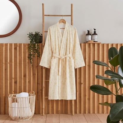 Kimono Ownkoti jaune en gaze de coton botanique - Jaune clair - XL - image 0