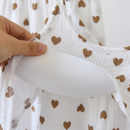 Pyjama camisole en gaze de coton à volants et cœurs - image 5
