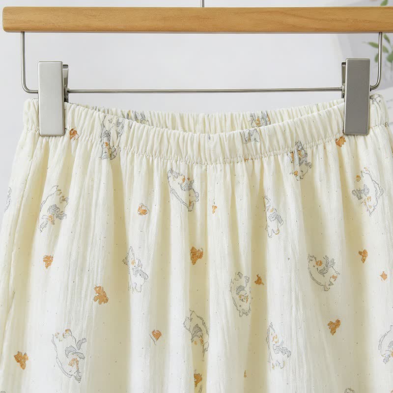 Pyjama en gaze de coton à volants avec un motif de cheval - image 4