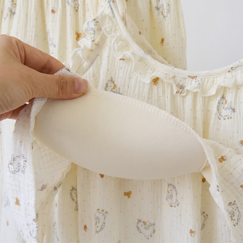 Pyjama en gaze de coton à volants avec un motif de cheval - image 5