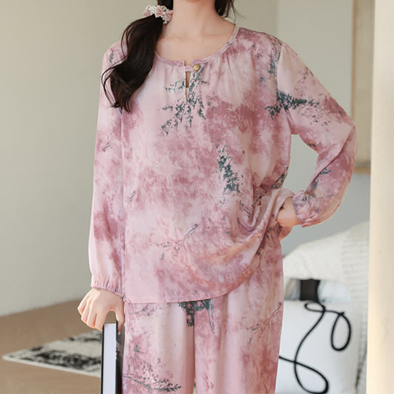 Ensemble pyjama à manches longues Oriental Branch - Rose - XXL - image 5