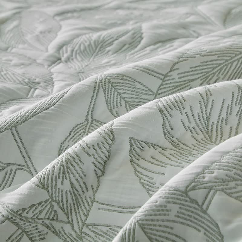 Ensemble de courtepointe à motif de feuilles botaniques - image 19