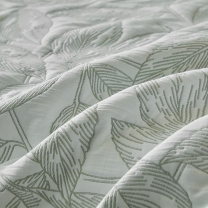Ensemble de courtepointe à motif de feuilles botaniques - image 19