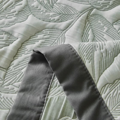 Ensemble de courtepointe à motif de feuilles botaniques - image 20