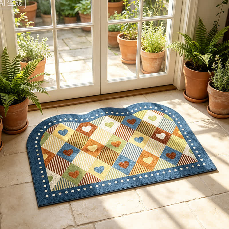 Tapis d'entrée à carreaux vintage Ownkoti - image 2