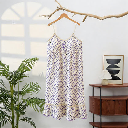 nuisette violette à manches à nœud et à volants - Blanc - 2XL - image 0