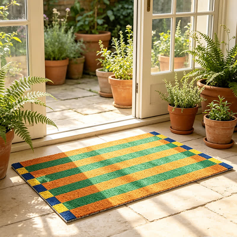 Tapis d'entrée décoratif moderne à rayures Ownkoti - image 1