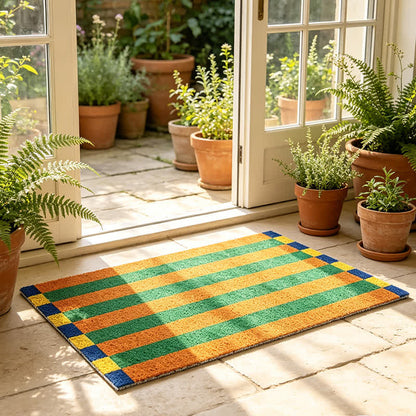 Tapis d'entrée décoratif moderne à rayures Ownkoti - image 1
