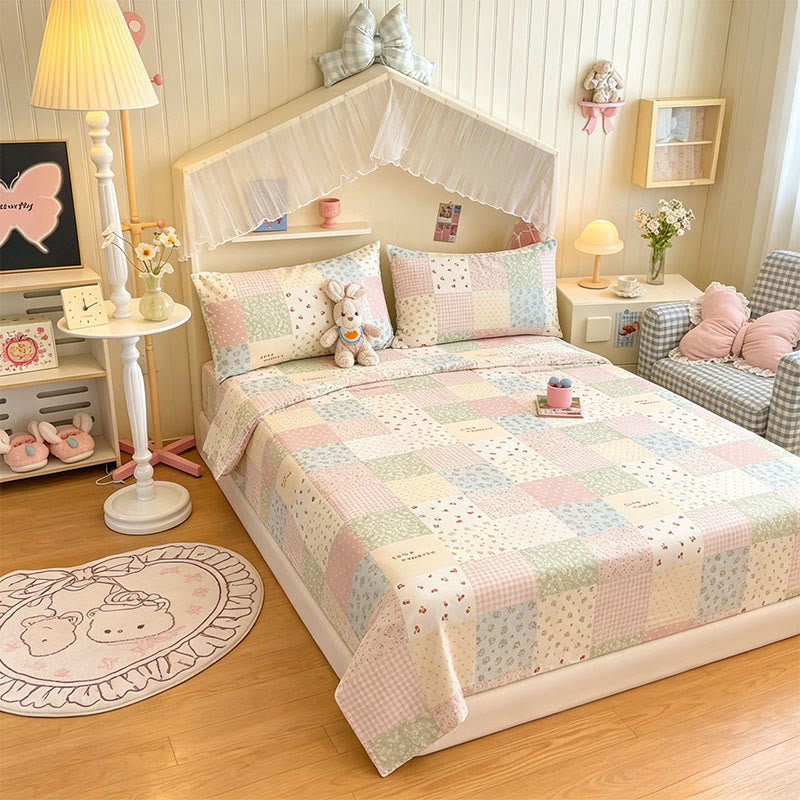 Ensemble de literie en coton patchwork pastel Ownkoti - image 1