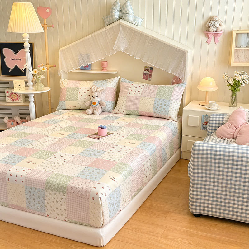 Ensemble de literie en coton patchwork pastel Ownkoti - image 2