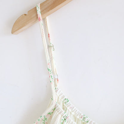Chemise de nuit en coton à volants et à motif floral frais - image 8