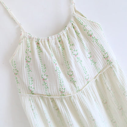 Chemise de nuit en coton à volants et à motif floral frais - image 7