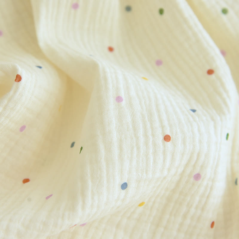Robe d'intérieur en gaze de coton à pois arc-en-ciel - image 8