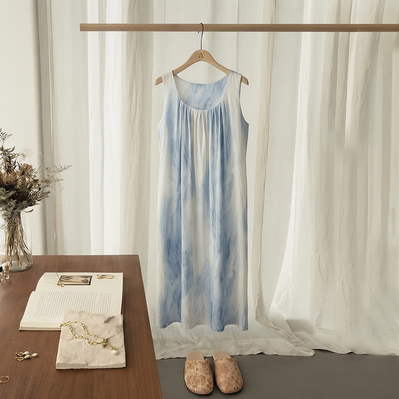 robe d'intérieur bleu clair sans manches et rembourrée - Bleu - 3XL - image 0