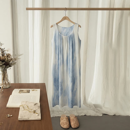 robe d'intérieur bleu clair sans manches et rembourrée - Bleu - 3XL - image 0